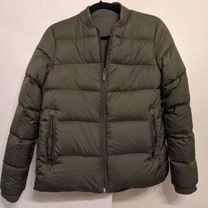Lululemon puffer jacket reversible green